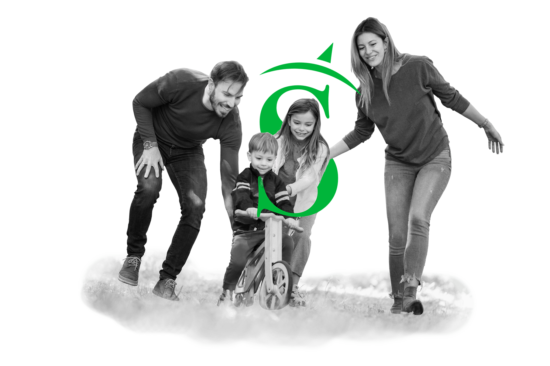 childrens playing with their parents in park